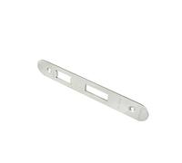 Kooples Hardware Easi-T Forend, Strike Plate and Fixing Pack for Sashlocks - Replacement Lock Accessory - Complete Kit for Sash Lock Installation or Repair (Radius, Bright Stainless Steel)