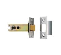 Kooples Hardware Easi-T Heavy Sprung Tubular Latch - 64mm or 76mm Mortice Latch for Internal Doors (Bright/Satin Stainless Steel, 76mm)