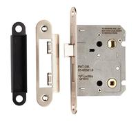 Kooples Hardware Easi-T Residential Bathroom Lock Range - Mortice Bathroom Door Lock Case for Thumbturn and Release (Nickel Plate, 76mm)