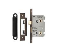 Kooples Hardware Easi-T Residential Bathroom Lock Range - Mortice Bathroom Door Lock Case for Thumbturn and Release (Matt Bronze, 64mm)