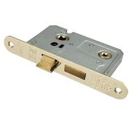 Kooples Hardware Easi-T Residential Bathroom Lock Range - Mortice Bathroom Door Lock Case for Thumbturn and Release (Electro Brassed, 76mm)