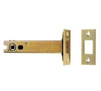Kooples Hardware Easi-T Tubular Deadbolt - Internal Door Privacy Lock - Compatible with Bathroom Turn & Release Sets (Electro Brassed/Satin Stainless Steel, 129mm with 5mm Follower)