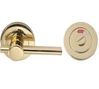 Kooples Hardware Easy Turn Release with Indicator 50mm Round Rose Privacy Lock Red Green Display (Polished Brass)