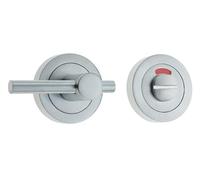 Kooples Hardware Easy Turn Release with Indicator 50mm Round Rose Privacy Lock Red Green Display (Satin Chrome)