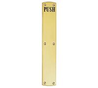 Kooples Hardware Engraved Push Plate Brushed Stainless Steel Finger Plate for Public and Commercial Doors