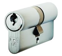Kooples Hardware Euro Double Cylinder - High-Security Door Lock Barrel for uPVC, Timber & Composite Doors, Brass Core, Satin Chrome, 40/40mm (Satin Chrome, 70mm)