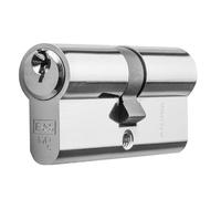 Kooples Hardware Euro Double Cylinder - High-Security Door Lock Barrel for uPVC, Timber & Composite Doors, Brass Core, Satin Chrome, 40/40mm (Polished Chrome, 70mm)