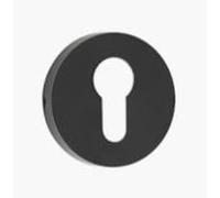 Kooples Hardware Euro Profile Black Escutcheon - Lock Cylinder Cover for Wooden Doors (52mm)
