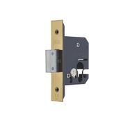 Kooples Hardware Euro Profile Deadlock Case Heavy Duty Security Lock (Euro Profile Deadlock, Gold, 65mm)