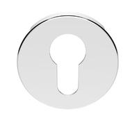 Kooples Hardware Euro Profile Escutcheon Keyhole Cover Plate for Euro Cylinder Locks (Polished Chrome)