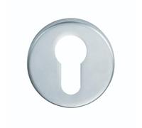Kooples Hardware Euro Profile Escutcheon Keyhole Cover Plate for Euro Cylinder Locks (Satin Chrome)