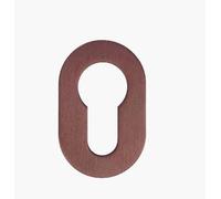 Kooples Hardware Euro Profile Escutcheon - Rosso Mini - 50mm x 32mm x 3mm Ultra Slim Plate - Modern Minimalist Design - Concealed Fixing - Fixings Included (PVD Bronze)