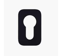 Kooples Hardware Euro Profile Escutcheon - Rosso Mini Squircle - 50 x 32mm - 3mm Ultra Slim Plate - Modern Squircle Design - Concealed Fixing - Fixings Included (PVD Black)
