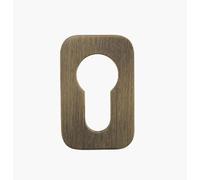 Kooples Hardware Euro Profile Escutcheon - Rosso Mini Squircle - 50 x 32mm - 3mm Ultra Slim Plate - Modern Squircle Design - Concealed Fixing - Fixings Included (Antique Brass)