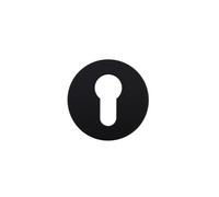 Kooples Hardware Euro Profile Escutcheon - Rosso Slim Series - 4mm Ultra-Thin Plate - Satin Stainless Steel - Concealed Fix - Fixings Included (Powder Coat Black)