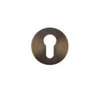 Kooples Hardware Euro Profile Escutcheon - Rosso Slim Series - 4mm Ultra-Thin Plate - Satin Stainless Steel - Concealed Fix - Fixings Included (Antique Brass)