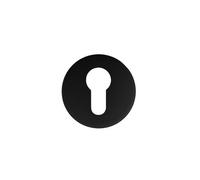 Kooples Hardware Euro Profile Escutcheon - Rosso Slim Series - 4mm Ultra-Thin Plate - Satin Stainless Steel - Concealed Fix - Fixings Included (PVD Black)