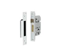 Kooples Hardware Euro Profile Sashlock - Mortice Lockcase with Latch and Deadbolt - 64mm or 76mm Case for Timber & Composite Doors - Euro Cylinder Compatible (Polished Chrome, 65mm)