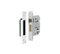 Kooples Hardware Euro Profile Sashlock - Mortice Lockcase with Latch and Deadbolt - 64mm or 76mm Case for Timber & Composite Doors - Euro Cylinder Compatible (Polished Chrome, 76mm)