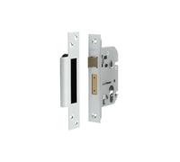 Kooples Hardware Euro Profile Sashlock - Mortice Lockcase with Latch and Deadbolt - 64mm or 76mm Case for Timber & Composite Doors - Euro Cylinder Compatible (Satin Chrome, 65mm)