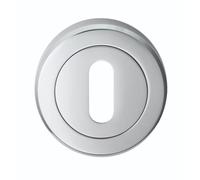 Kooples Hardware Euro/Standard Profile Escutcheon - Dual Keyhole Cover Plate for Mortice & Cylinder Locks (Polished Chrome, Keyhole Profile)
