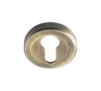 Kooples Hardware Euro/Standard Profile Escutcheon - Keyhole Cover for Cylinder & Mortice Locks (Antique Brass, Euro Profile)