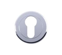Kooples Hardware Euro/Standard Profile Escutcheon - Keyhole Cover for Cylinder & Mortice Locks (Polished Chrome, Euro Profile)