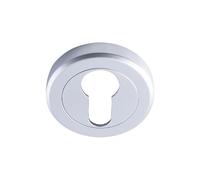 Kooples Hardware Euro/Standard Profile Escutcheon - Keyhole Cover for Cylinder & Mortice Locks (Satin Chrome, Euro Profile)