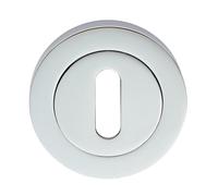 Kooples Hardware Euro/Standard Profile Escutcheons Dual Keyhole Cover Set for Mortice & Euro Cylinder Locks - Satin Stainless Steel Finish (Polished Chrome, Standard Profile)