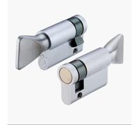 Kooples Hardware Euro V5 Euro Profile Single Turn Cylinder - 5-Pin Thumbturn and Blank End - Keyless One-Sided Operation - Fixings Included (PVD Bronze, 50mm)
