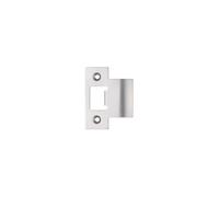Kooples Hardware Extended Tongue Strike Plate for ZTLKA & ZTLA Tubular Latches - Radius Forend (Satin Stainless)