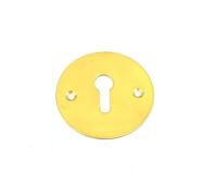 Kooples Hardware Face Fix Round Escutcheon - Standard Keyhole Cover - Surface Mounted Door Escutcheon for Traditional Locks (Polished Brass, 50 MM)
