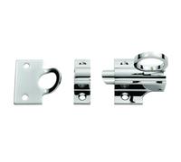 Kooples Hardware Fan Light Catch - Traditional Window Latch - Secure Brass Fastener for Top Hung Timber Frames (Polished Chrome)