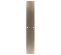 Kooples Hardware Finger Plates Brushed Stainless Steel Door Protectors for Commercial, Public and Interior Use (Antique Brass, 500mm x 75mm)