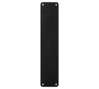 Kooples Hardware Finger Plates Brushed Stainless Steel Door Protectors for Commercial, Public and Interior Use (Matt Black, 350mm x 75mm)