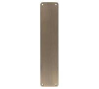 Kooples Hardware Finger Plates Brushed Stainless Steel Door Protectors for Commercial, Public and Interior Use (Antique Brass, 350mm x 75mm)