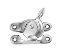 Kooples Hardware Fitch Pattern Sash Fastener - Slimline Locking Catch - Secure Latch for Timber Sliding Sash Windows (Polished Chrome, Non-Locking)