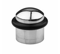 Kooples Hardware Floor Mounted Door Stop Heavy Duty Metal Stopper with Rubber Buffer - Screw Fix Floor Bumper for Wall and Door Protection in Homes, Offices, Hotels (Polished Chrome)