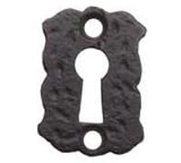 Kooples Hardware Floral Escutcheon - Standard Profile - 2 Inch (50mm) Decorative Keyhole Cover - Antique Brass Finish - Traditional Mortice Lock Escutcheon - Fixings Included