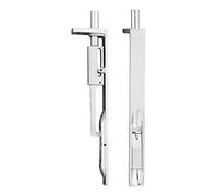 KOOPLES HARDWARE Flush Bolt Lever Action Heavy Duty Concealed Door Bolt for Double Doors, Wooden Doors - Multiple Finish, Durable & Easy to Install (Satin Nickle, 100mm)