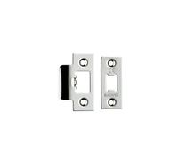 Kooples Hardware Forend Strike & Fixing Pack | Compatible with Heavy Duty Tubular Latches | Strike Plate and Fixings for Timber Doors | Durable Latch Hardware (Square, Bright Stainless Steel)