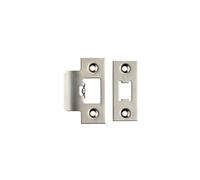 Kooples Hardware Forend Strike & Fixing Pack | Compatible with Heavy Duty Tubular Latches | Strike Plate and Fixings for Timber Doors | Durable Latch Hardware (Square, Satin Stainless Steel)