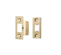 Kooples Hardware Forend Strike & Fixing Pack | Compatible with Heavy Duty Tubular Latches | Strike Plate and Fixings for Timber Doors | Durable Latch Hardware (Square, PVD)