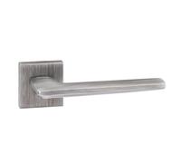 KOOPLES HARDWARE Forme Boston Lever Door Handle on Minimal Square Rose - Modern Internal Door Handle - Fixings Included (Urban Graphite)