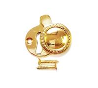 Kooples Hardware Georgian Covered Escutcheon Solid Brass Keyhole Cover for Doors - Polished Finish, Traditional Vintage Style Door Fitting for Period Interiors