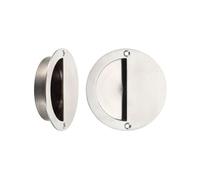 KOOPLES HARDWARE Half Moon Flush Pull - 90mm Diameter - Recessed Sliding Door Handle for Pocket & Wardrobe Doors