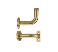 Kooples Hardware Handrail Bracket Concealed Fix - 3 Inch Stainless Steel Support - SSS Finish for Wall-Mounted Railings (Favo Satin Brass)