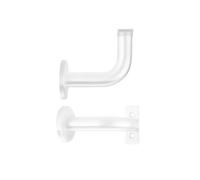 Kooples Hardware Handrail Bracket Concealed Fix - 3 Inch Stainless Steel Support - SSS Finish for Wall-Mounted Railings (Powder Coat White)