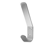 KOOPLES HARDWARE Hat & Coat Hook 125mm - Satin Anodised Aluminium Wall Hook for Coats, Bags & Hats - Lightweight & Rust-Resistant Hook for Home, Office & Schools