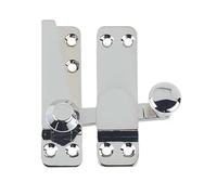 Kooples Hardware Heavy Quadrant Sash Fasteners Solid Brass Window Lock Traditional Heavy-Duty Catch for Timber Sash Windows with Screws (Polished Chrome)